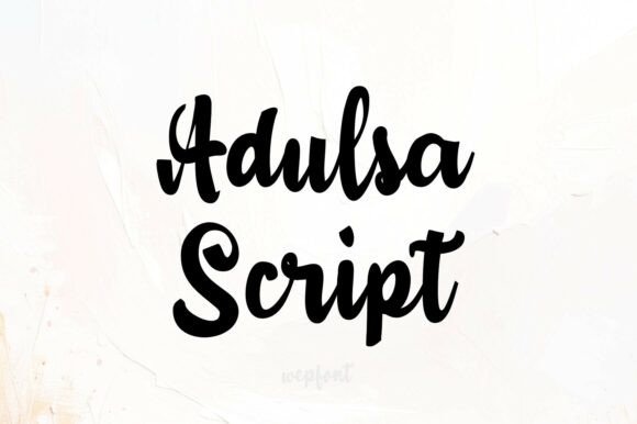 Adulsa Script: A Handwritten Font for Authentic Business Branding