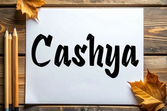 Cashya: A Handwritten Font for Engaging Digital Design