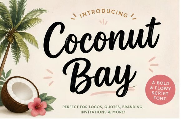 Coconut Bay: A Handwritten Script Font for Digital Designers