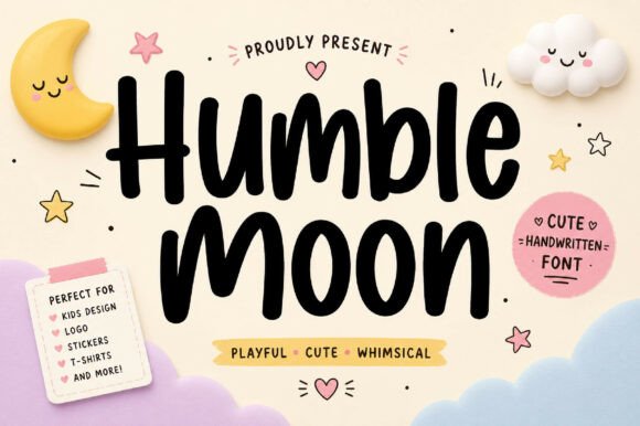 Humble Moon: A Bold Handwritten Font for Makers