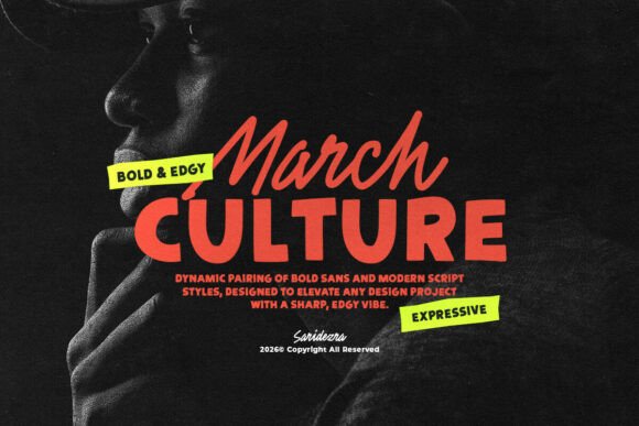 March Culture: A Modern Font Duo for Digital Branding