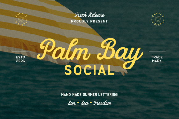 Palm Bay Social: A Nostalgic Font Duo for Coastal Branding