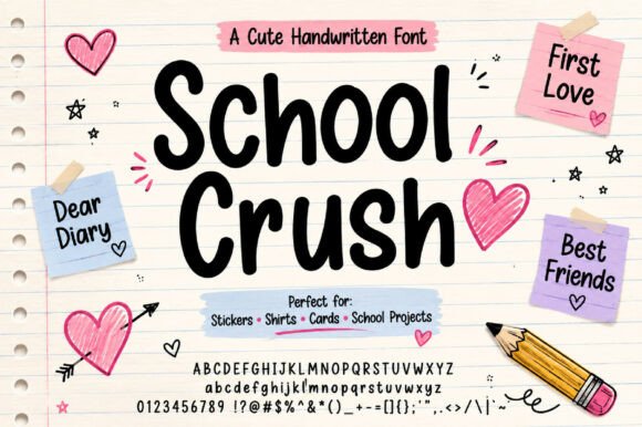 School Crush: A Handwritten Font That Brings Products to Life