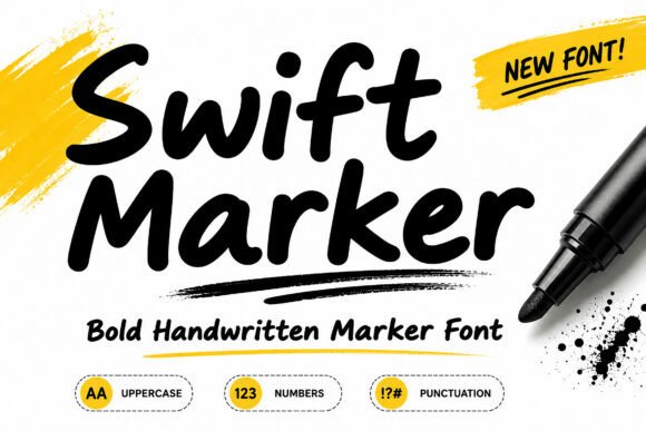 Swift Marker: A Bold Handwritten Font for Web Design